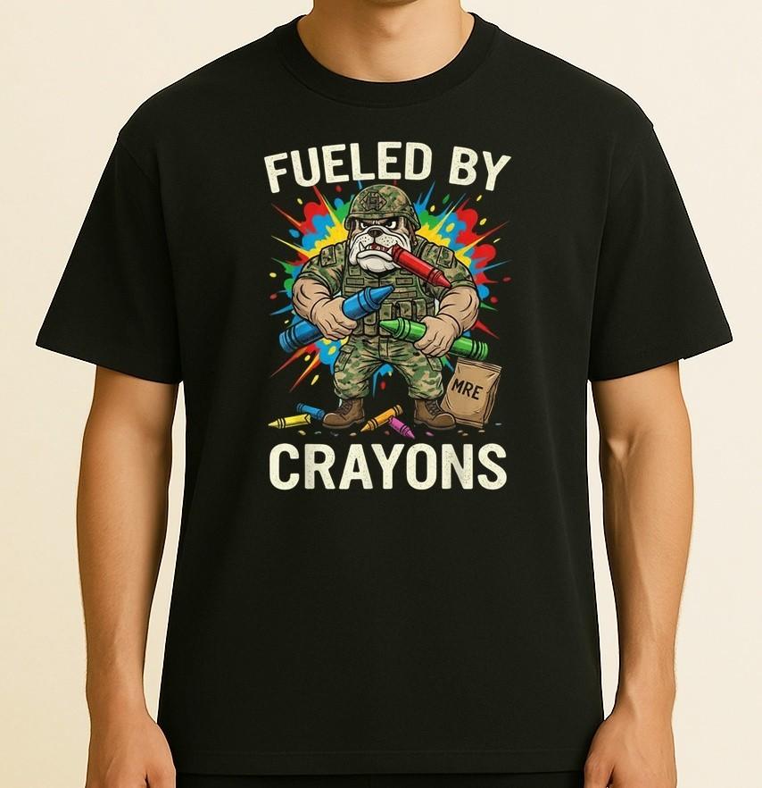 Military Corps Bulldog Crayon Eater Soldier Veterans Day T-Shirt S-4XL S разноцветный