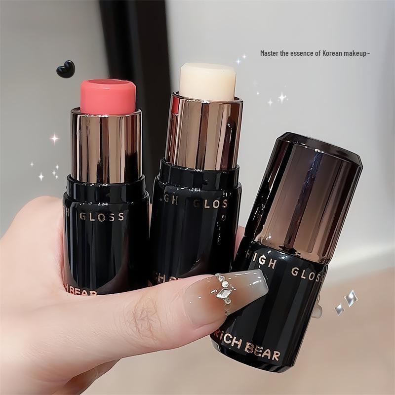 RichBear Korean Glow Highlighter Stick: Achieve a Natural, Glass Skin Look with Fine Shimmer and Brightening Blush.