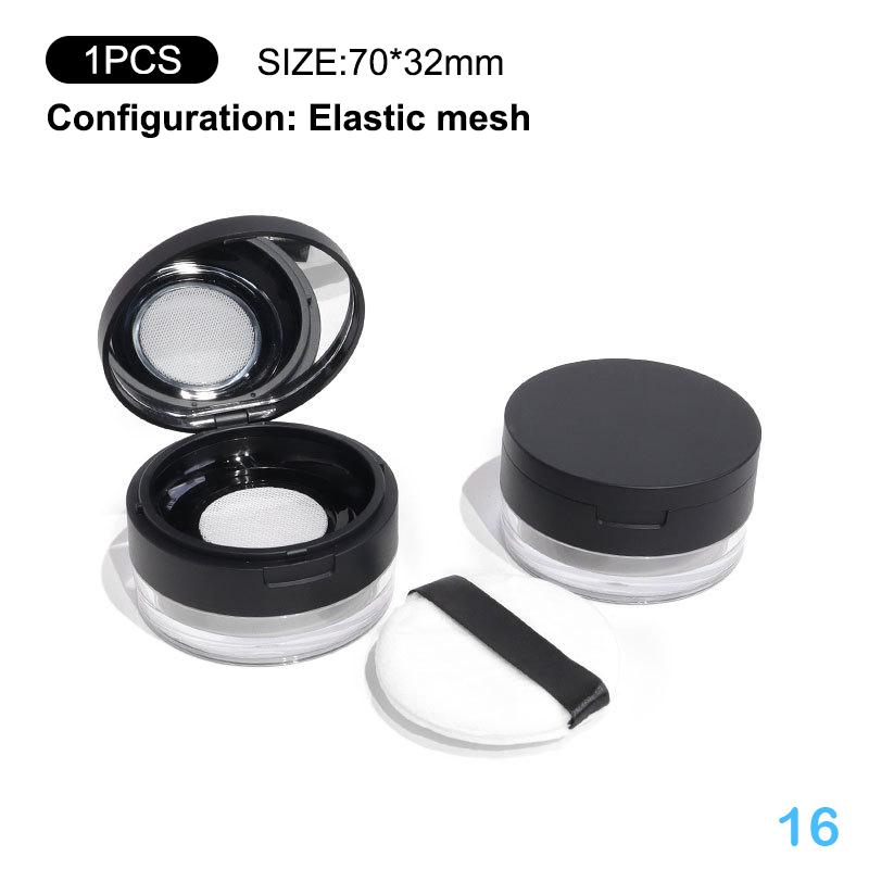 1Pcs Portable Plastic Powder Box Empty Loose Powder Container With Sieve Mirror Cosmetic Sifter Jar Travel Makeup Accessories