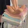 1Pc Thicken Thick  Mat Plush Warm Thick Chair Cushion Home Dining Chair Cushion Plain Color Seat Cushion Simulated Rabbit