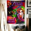 Name Custom Game Legend of Zelda Wall Tapestry Aesthetic Wall Hanging Printed Fabric Blanket Decorative Tapestries for Bedroom Living Room Home Decor