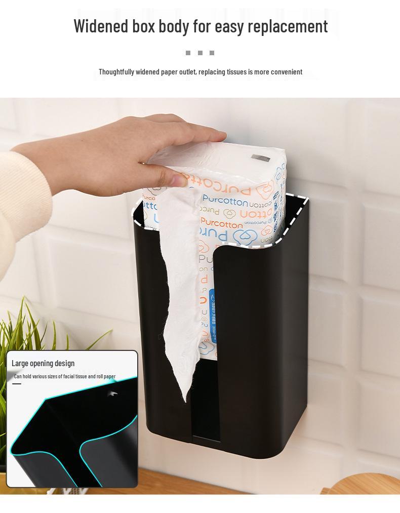 Magnetic Wall-Mounted Punch-Free Tissue and Napkin Holder