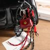 Style Fashion Leather Leopard Print Small Bag Braided Rope Bag Pendant Lanyard Premium Mobile Phone Pendant