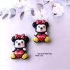 Mickey & Minnie Cartoon Resin DIY Accessories: Hair Clip, Side Clip, Cup Holder, Crocs Decor