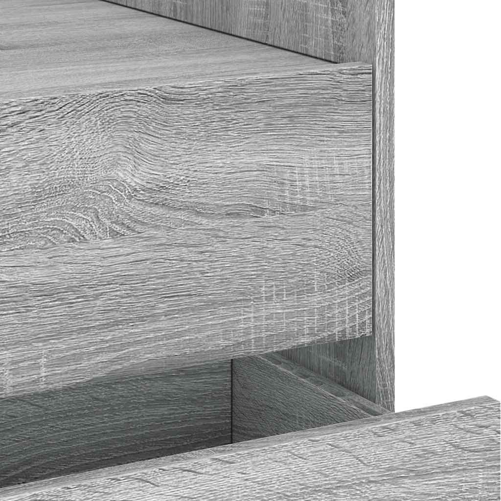 Nightstand Gray Sonoma 45x50x50 cm Particleboard