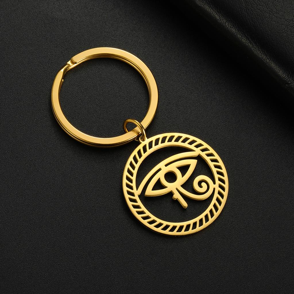 Egyptian Classic Eye of Horus Keychain for Men Women Ancient Egypt Rune Evil Eye Car Keychain Protection Amulet Jewelry Gift