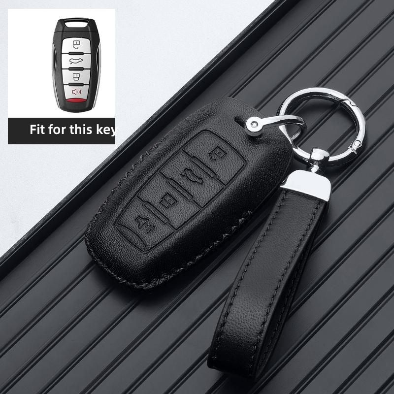 Leather Car Key Case Remote Cover Shell Holder Prorector Fob For GWM Haval New H6 HEV PHEV Jolion S Dargo H9 H2 Hover F7x 2025
