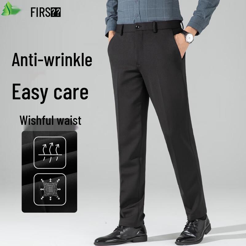 FIRS Men s Wrinkle-Free Business Casual Straight-Leg Dress Pants 29