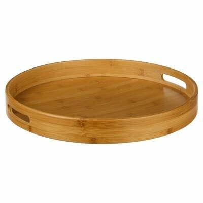 ROUND TRAY, bamboo, 40cm, BOARD, STAND