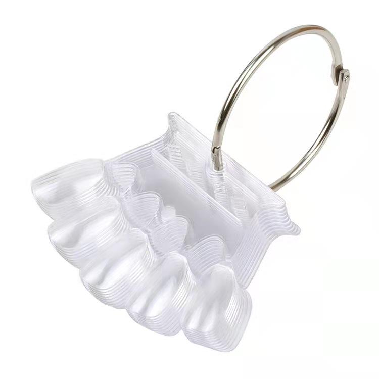 

Веер для демонстрации лака для ногтей: Цветовая палитра в форме короны для практики и накладных ногтей прозрачный