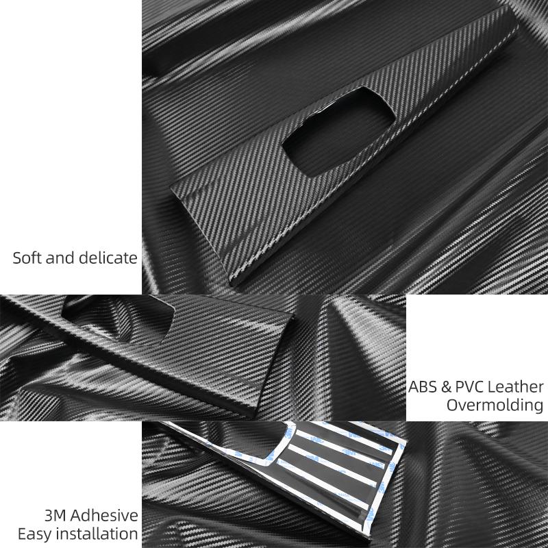 Carbon Fiber PVC Center Console Multimedia Knob Panel Trim Cover For BMW F30 F31 F32 F33 F34 F35 F36 Car Interior Accessories