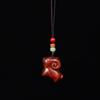 1/3Pcs Goat Sandalwood Keychain Hanging Key Chain Wood Carving Pendant Textured Animal Keyring Accessory For Parties Keys