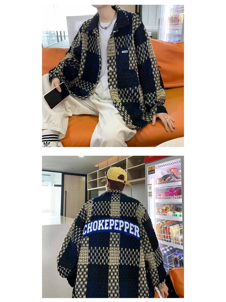 Trendy Men's French Plaid Jacket for Spring/Autumn 2025 - Loose, Casual, Versatile and Stylish for All Sizes