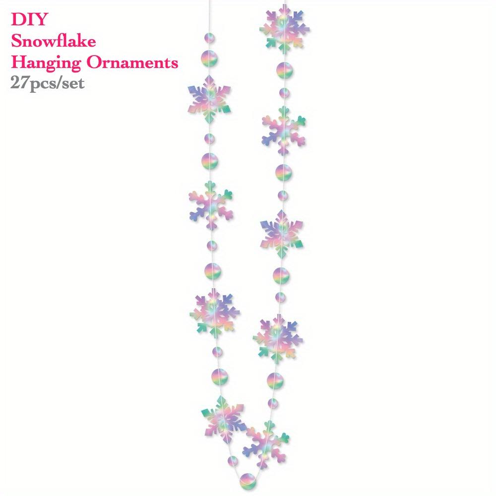 

Decorative Snowflake Hanging Ornaments, DIY Snowflake Party Decor for Christmas, New Year, Winter Decor, As Gifts & Nice Decor