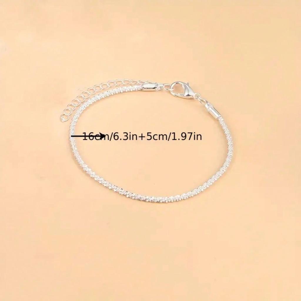 1pc Simple and Fresh Fried Dough Twists Bracelet, Shiny Plain Color Bracelet, Niche Design, No Pendant, Simple and Versatile