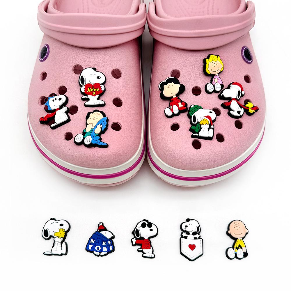 Snoopy Schuhanhänger - PVC Weichgummi Clog-Zubehör für Gartenschuhe