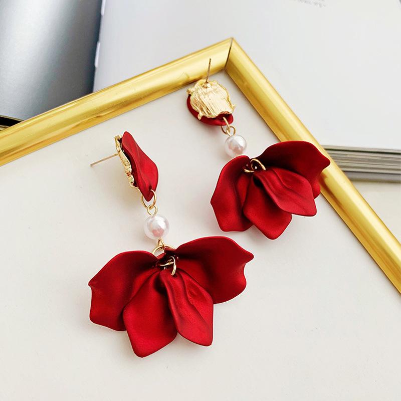 Chinese Red Series Festive Earrings: Retro National Style for New Year & Christmas Gifts