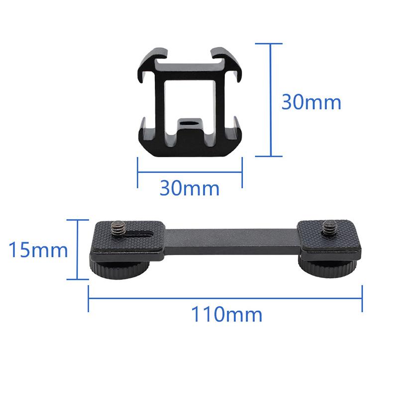 3 in 1 Dreifach-Schuhhalterung Adapter Verlängerung Halterung Halter Mikrofonständer