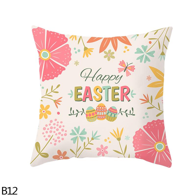 Home Decoration Easter Rabbit Egg Polyester Pillow Set For 45 Cm Of Car Sa Decoration Houses Funda De Almohada
