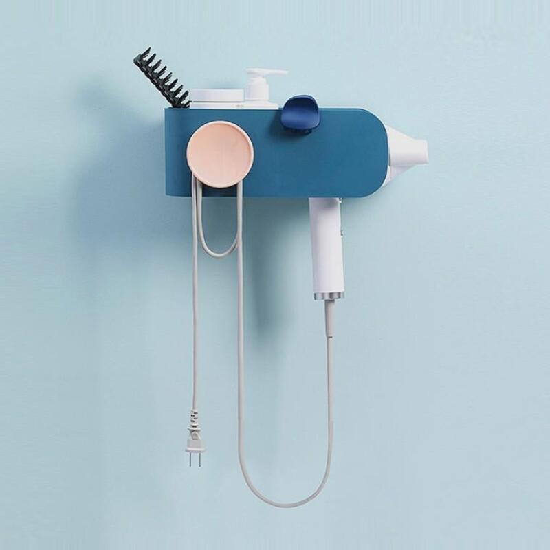 

Premium, non-perforated hair dryer stand holder green