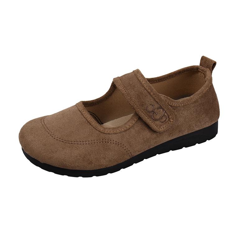 Processing Customized New Mary Jane Summer Women's Versatile Daily Fashion One-pedal Mongolian Velvet Doudou Casual Shoes