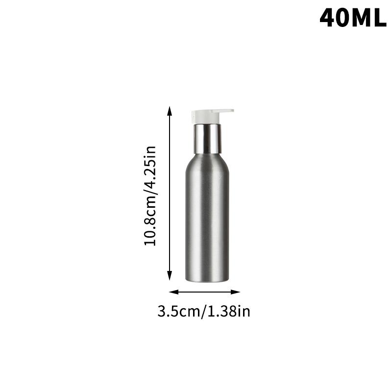 40-200Ml Aluminum Pump Bottle High Quality Lotion Pump Shampoo Lotion Pump Refillable Bottle Liquid Dispenser Travel Container