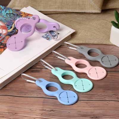 Water Bottle Carrier Hanging Buckle Wear Resistant Lightweight Mini Size Outdoor Travel Silicone Water Bottle Holder