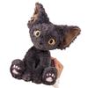 Peluche Carino Gatto Devon Nero Cuscino Decorativo Gatto Nero Riccio Khaki Bambola a Pelo Lungo Peluche Regalo Festivo per Bambini Compleanno