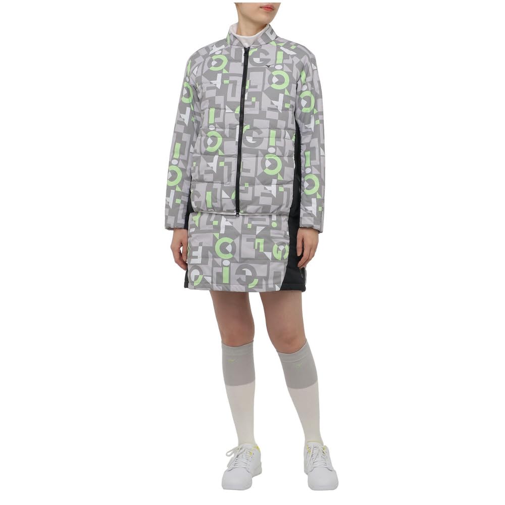 Mizuno Breath Thermo Tech Lining Golf Size M Jacket, Moisture-Wicking, Heat-Retaining, Stretch, Gray, (E2MEA701)