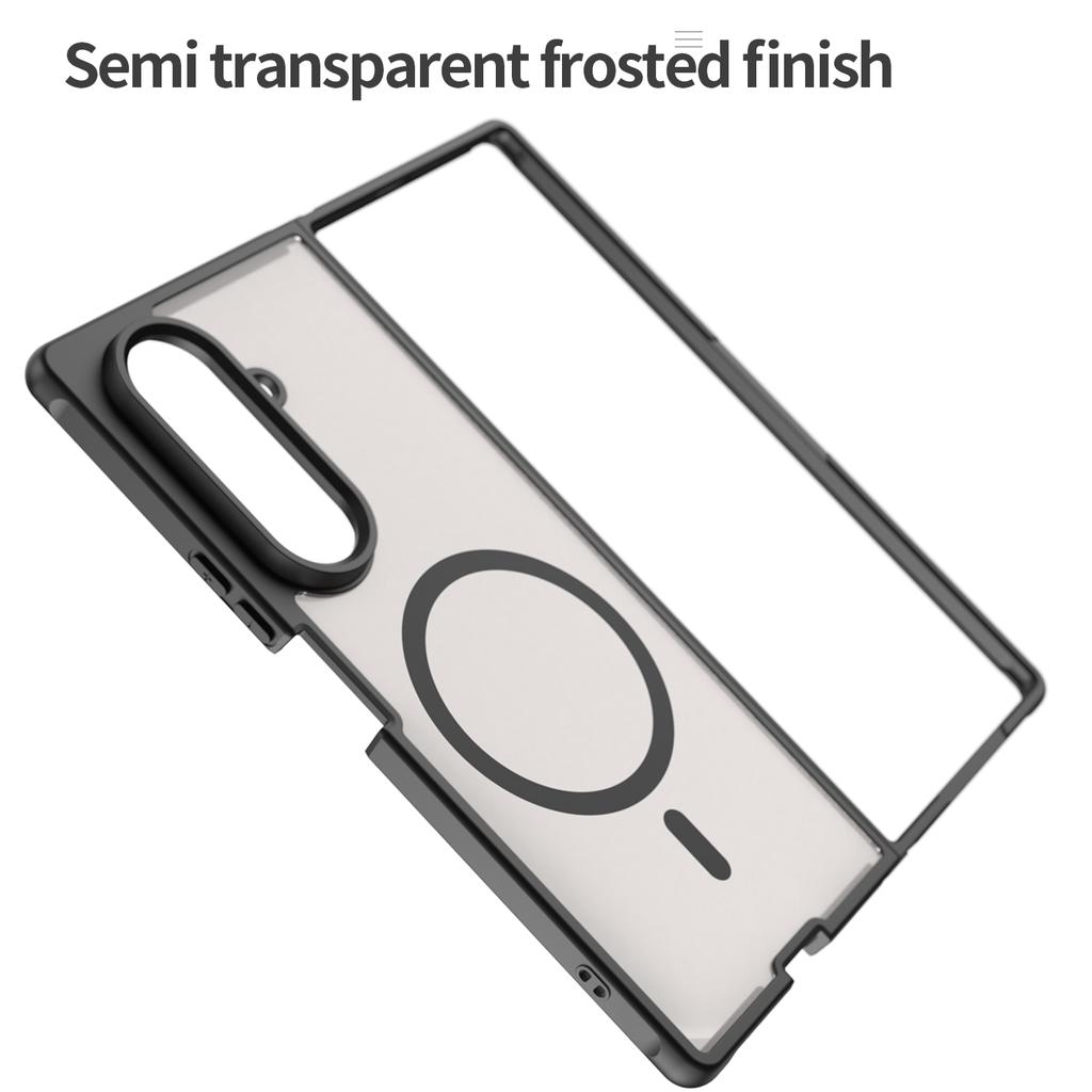 For Samsung Galaxy Z Fold7 5G Case Compatible with MagSafe Anti Drop PC+TPU Phone Cover