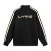Li Ning Letter Color Block Rozpinana Bluza z Kapturem na Zamek z Kołnierzem Stójkowym Wygodna Przewiewna Sweter Bluza Męska Bluza Czarna AFDUD09-1
