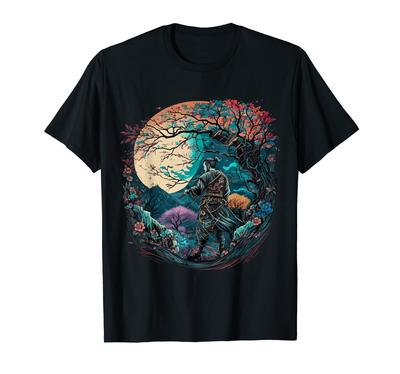 Japanese Style Illustration Otoko Sakura T-shirt