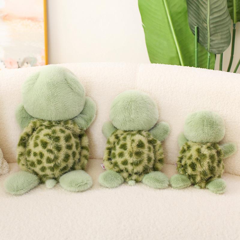 22-28CM Kawaii Cartoon Simulation Anime Big Eyed Turtle Stuffed Animal Plush Toy Children's Cute Turtle Handmade Doll Gift
