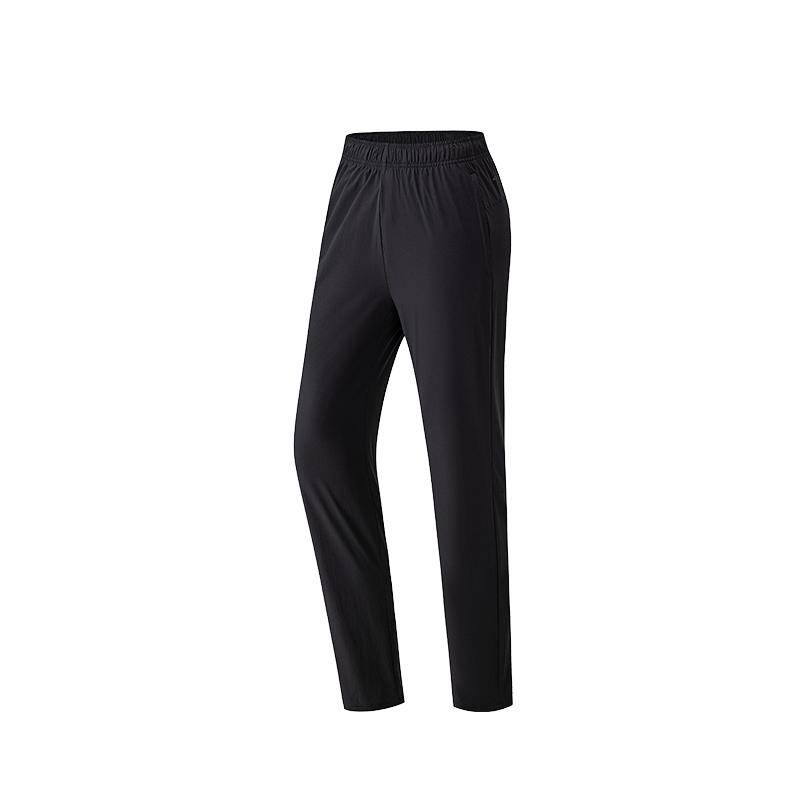 Anta Running Series Moisture-Wicking Quick-Dry Cool Lightweight Knitted Sports Pants Women bottoms Basic-Black 162625302-2 S