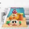 Wo ist Chicky Cartoon Flanell-Kuscheldecke Weich Warm Bedruckt Niedliches Küken Multifunktional Haus Reise Teppich