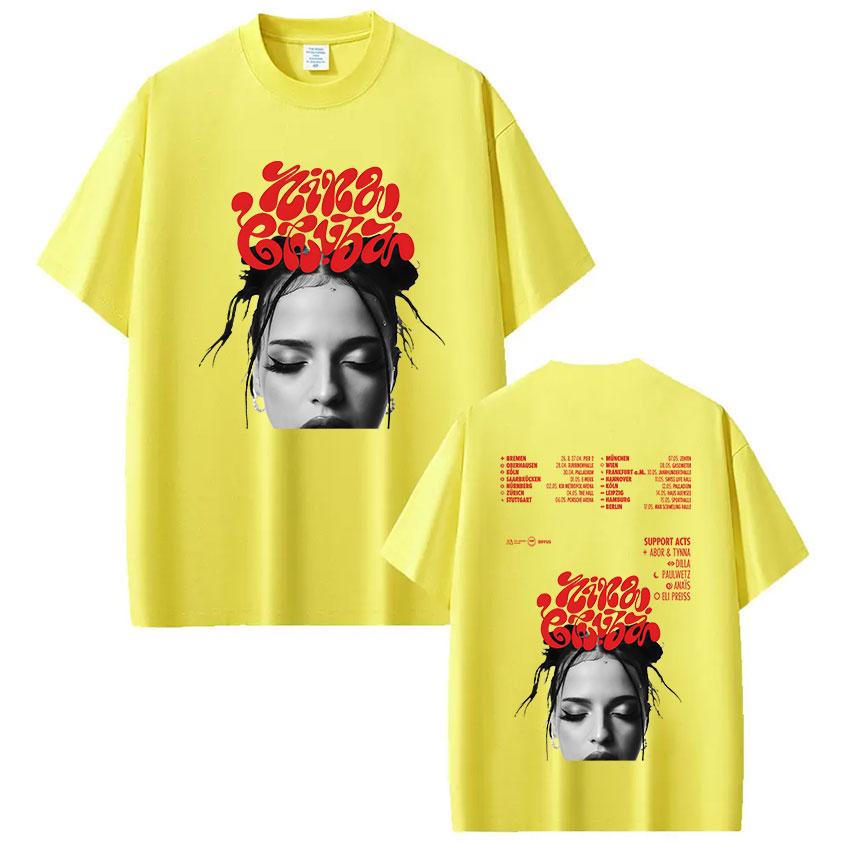 Rapper Nina Chuba Arena Tour 2025 Album Graphic T Shirt Men Women Fashion Harajuku TShirts Vintage High Quality Cotton T Shirts