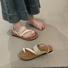 Design Sense Niche Flat-bottomed Sandals Roman Shoes Women's Summer Seaside Beach Shoes Fashion Cool Slippers Women's Shoes