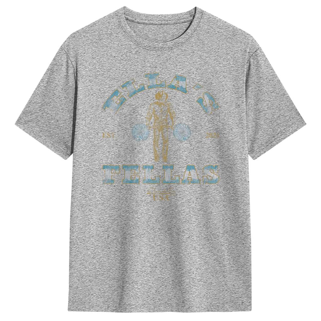 Ella Fellas Club Cotton T Shirts Trendy Cool Tee Shirt for Adult Summer Casual Short Sleeve Clothes