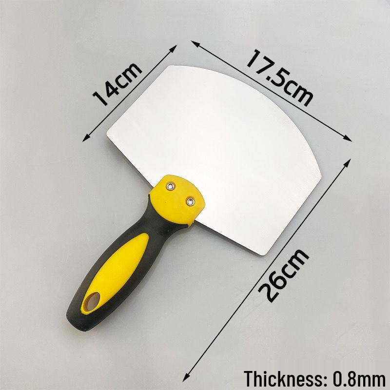 Curved Stainless Steel Spatula and Plastic Scraping Tool for Plastering and Wall Finishing, Free Shipping