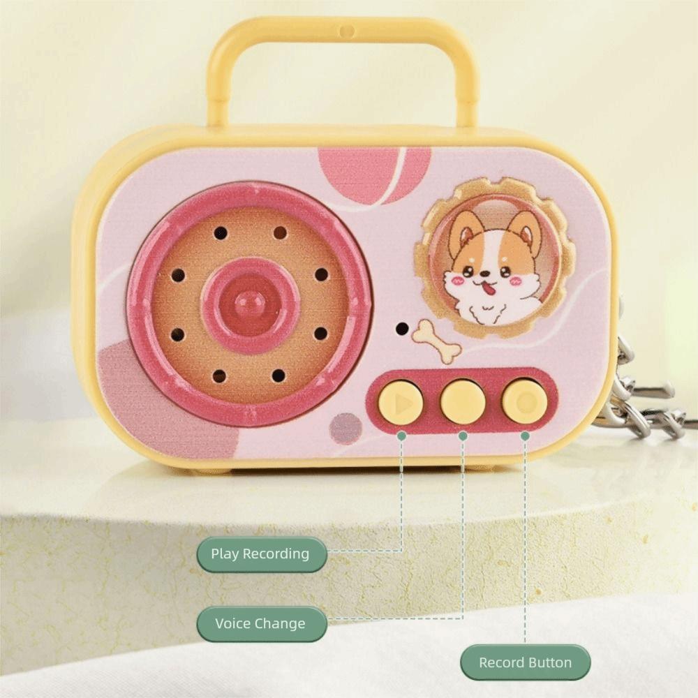 Multi-color Recorder Keychain Cartoon Animal Bag Ornament Creative Recorder Key Chain  Gift