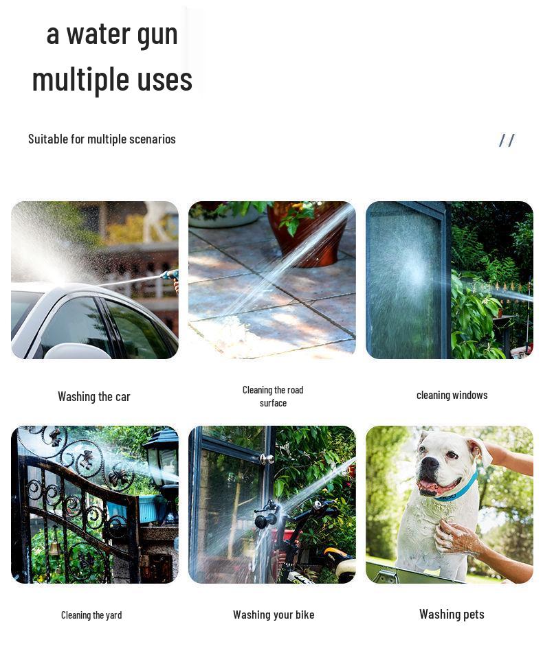 High-Pressure Car Wash and Garden Hose Nozzle Set