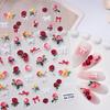 5D Embossed Rose Nail Art Stickers: Cold Glamour DIY AA Style