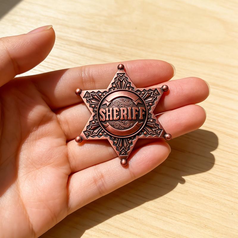 Spilla da Sceriffo Stella a Sei Punte Retro Spilla Distintivo d'Onore per la Sicurezza Gioielli