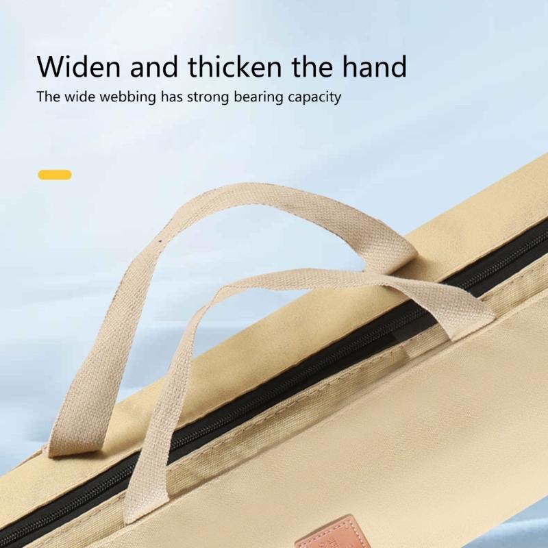 Fishing Rod Carrying Case Outdoor Fishing Rod Storage Bag Organizers Portable Folding Canvas Fishing Tackle Bag