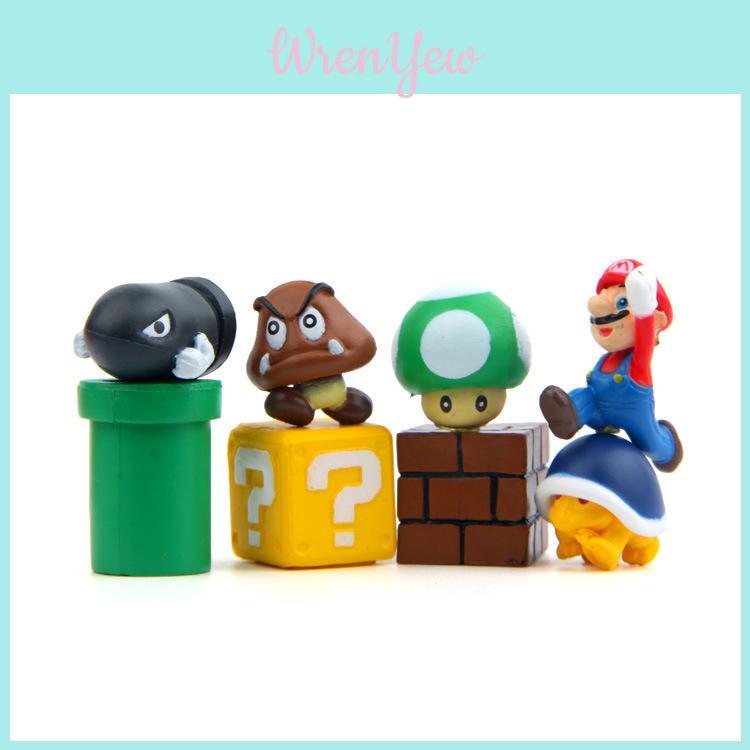 Zestaw figurek DIY z serii Super Mario Life z tworzywa PVC do dekoracji domu i na prezent