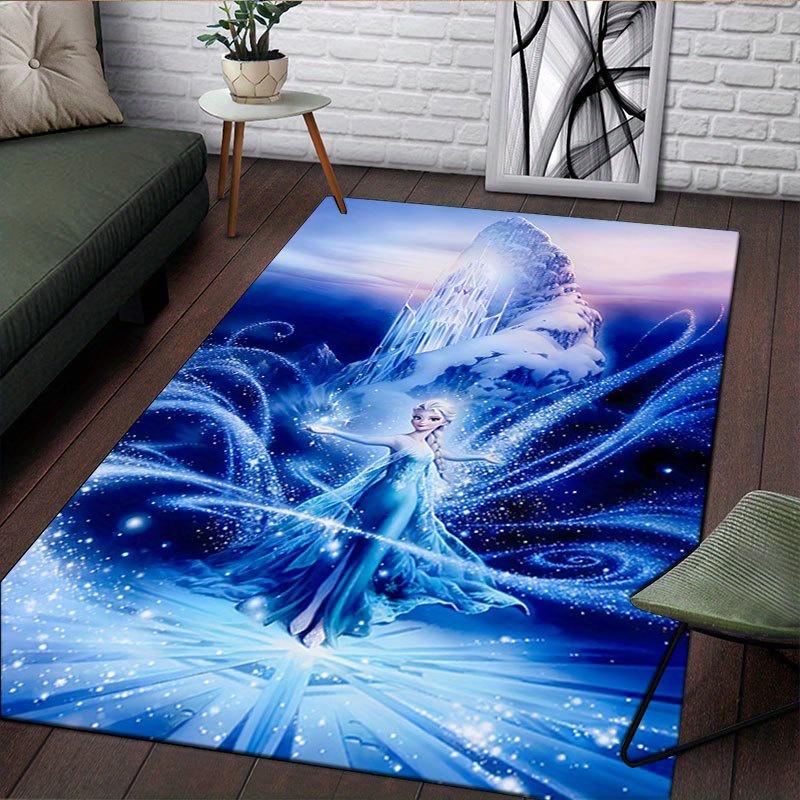 1pc Disney Frozen Pattern Carpet Area Rug Non-slip Carpet Hand Washable Floor Mat Suitable For Living Room Bedroom Home Decor Room Decor