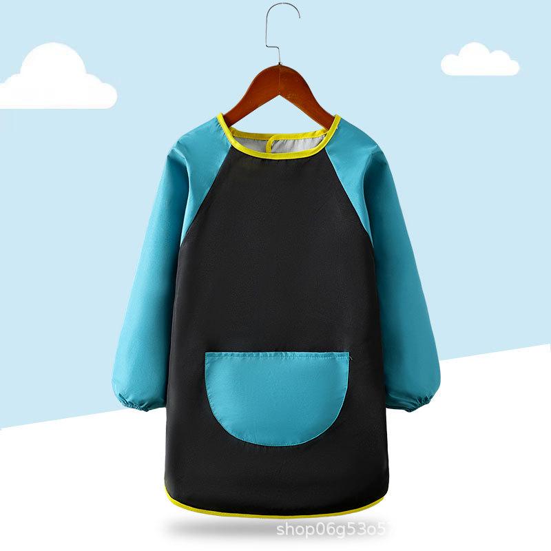 Grembiule Artistico Impermeabile Personalizzato per Bambini - Manica Lunga con Laccetti, Vestiti da Pittura Anti-Macchia