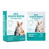 Pet Cleaning Disposable Gloves: Dry and Wet Wipes for Cats and Dogs.