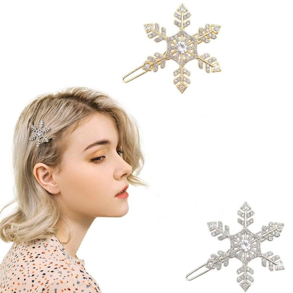 Sparkling Crystal Hairpin Gold/Silver Rhinestone Barrette Women Hair Accessories