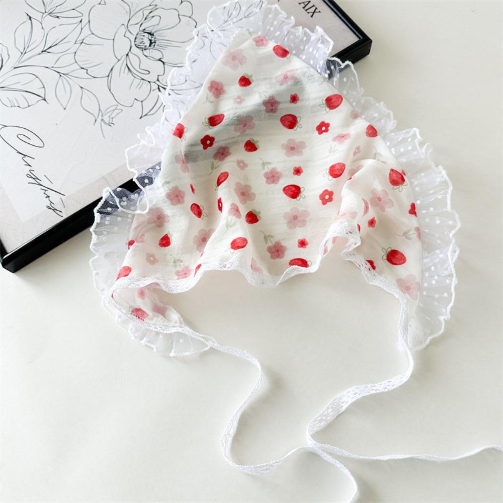 Handmade Flower Headscarf Triangle Turban Hair Accessories Summer Triangle Headband  Beach